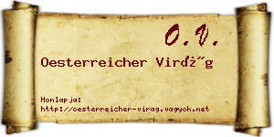 Oesterreicher Virág névjegykártya